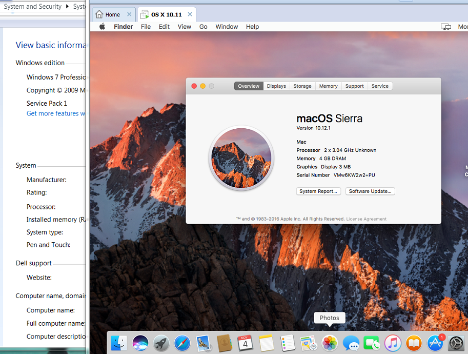 mac os for windows 10 using vmware